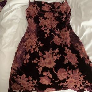 Velvet floral dress - size Small